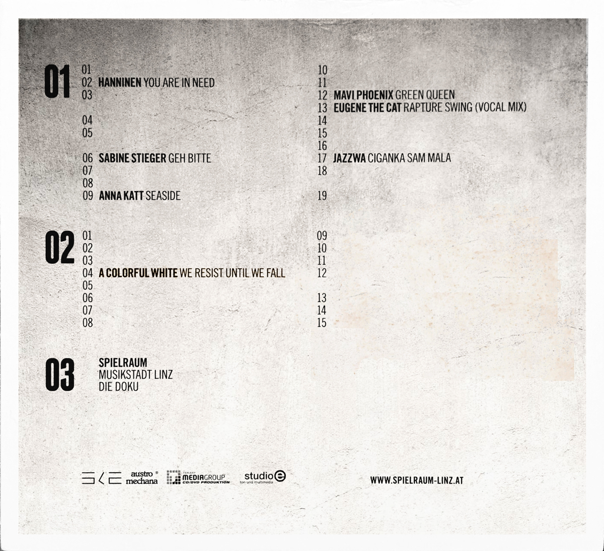 CD-Cover Spielraum
