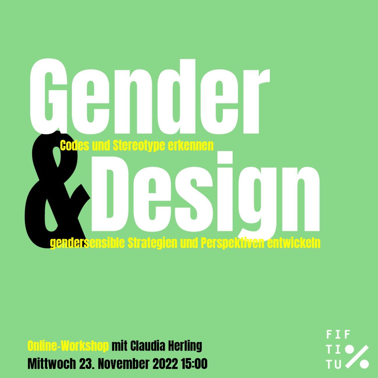 Online-Workshop: Gender & Design:  Codes und Stereotype erkennen, gendersensible Strategien und Perspektiven entwickeln